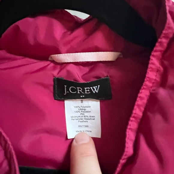 J crew pink puffer vest women’s small - Picture 4 of 5